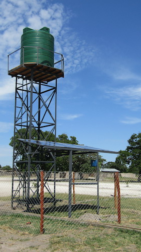 Newly Installed water system at Lubosi School small