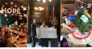 Images: Restore Hope Christmas Party; The Lord Mayor of Hull presenting funds to Hull Children’s University; Miracles Feed London box packed and ready to go